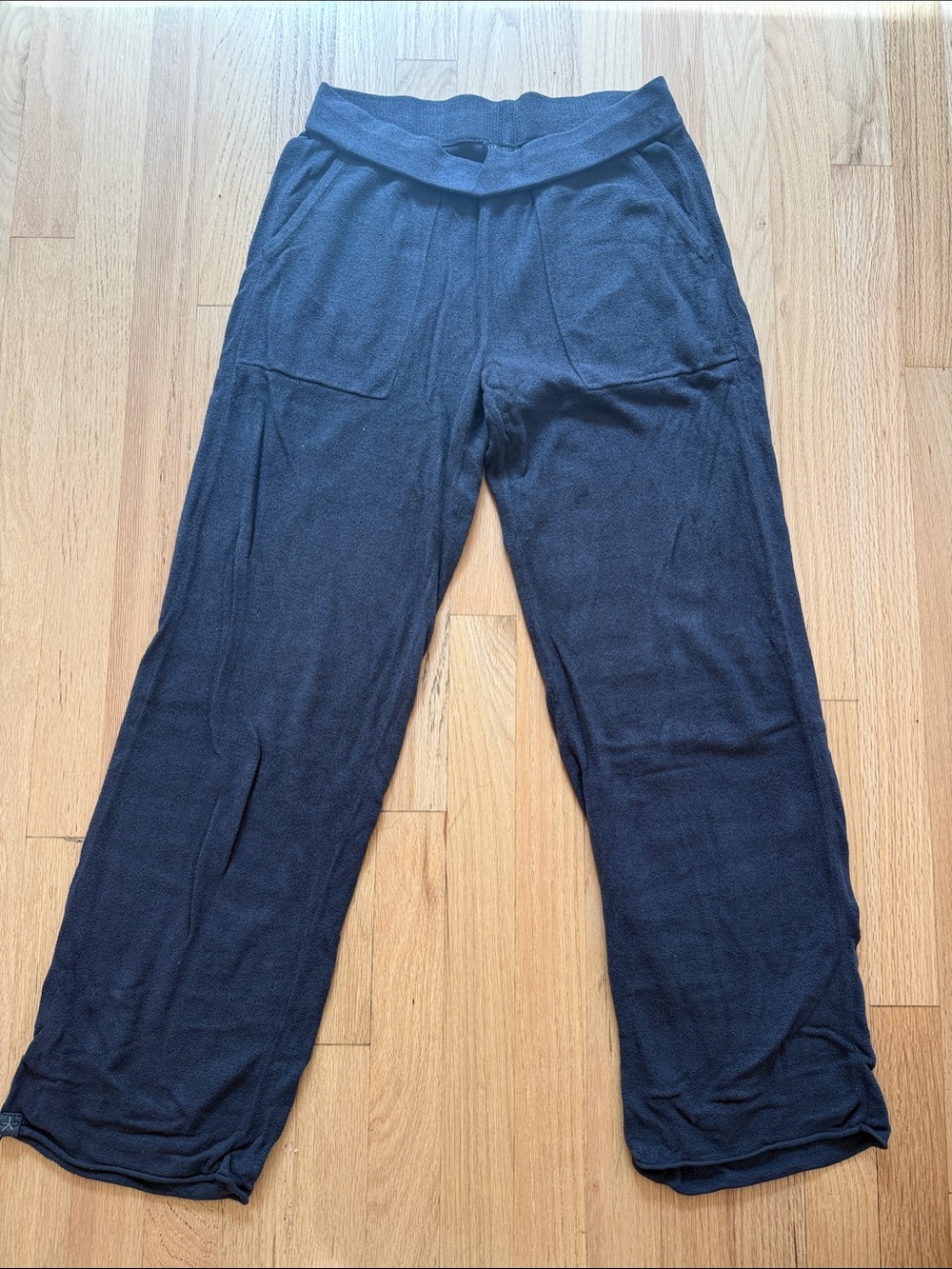 Barefoot Dreams Navy Blue Wide Leg Knit Pants